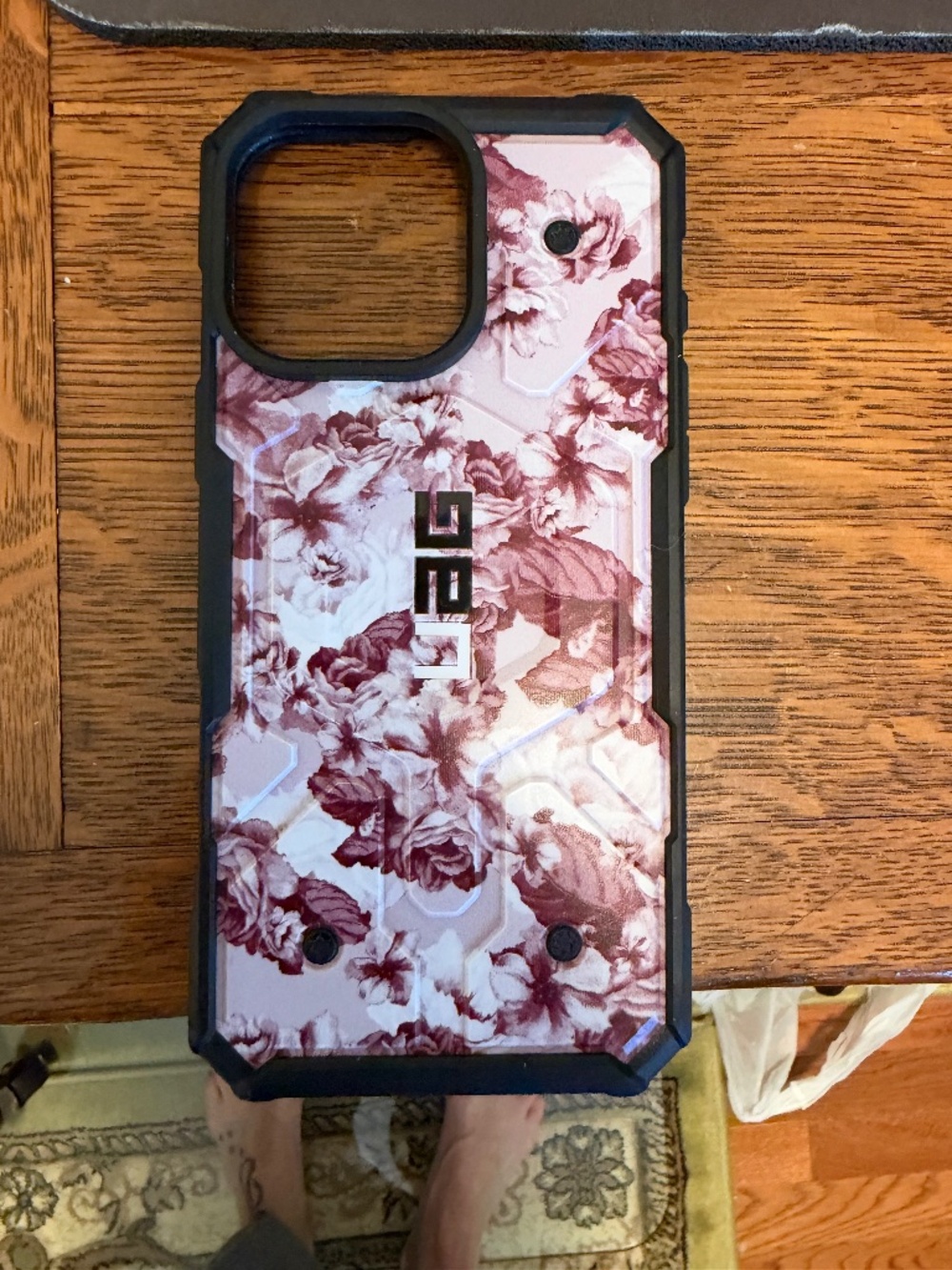 UAG PATHFINDER CASE WITH MAGSAFE FOR APPLE IPHONE - FLORAL MERLOT 16 Pro Max EUC